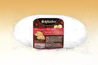 Schluender Premium Marzipan Stollen Christmas Cake in Cello Pack 17.6 oz - German Specialty Imports llc