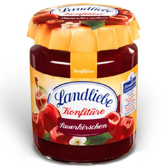 LL 446125 Landliebe Sour Cherries  Konfiture - German Specialty Imports llc