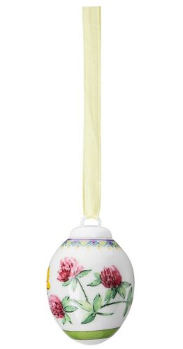27956 Dcor723576 Hutschenreuther Porcelain Mini Easter Egg Ornament “Spring Meadow Clover ” - German Specialty Imports llc