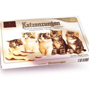 Sarotti Katzenzungen   White and Milk Chocolate Cat tongue - German Specialty Imports llc