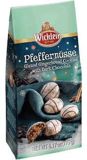 296152 Wicklein Chocolate Pfeffernuesse drizzled bag 6.2 oz - German Specialty Imports llc
