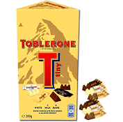 11488 Toblerone Tiny Assorted Dark, Milk & White Chocolate with Honey & Almond Nougat 27 /pc Gift Box - German Specialty Imports llc