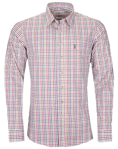 TRACHTEN SHIRT PATRICK SLIM FIT MULTICOLORED IN DARK GREEN, RED AND LIGHT GREEN FROM ALMSACH - German Specialty Imports llc