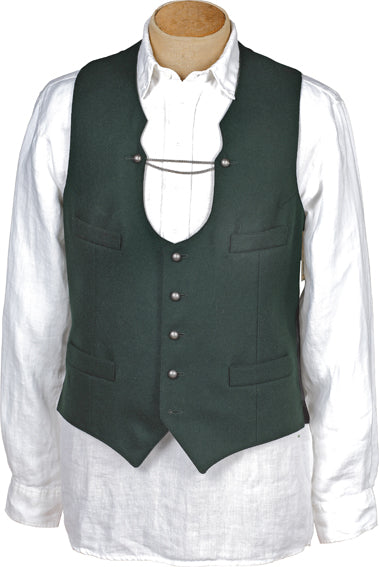 Prien Green Miesbacher Trachten Vest without red trim - German Specialty Imports llc