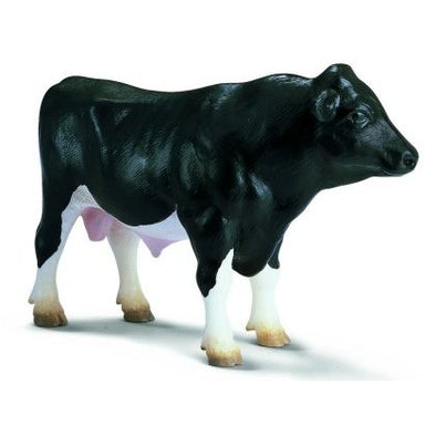 Hand Painted Schleich Figurine Holstein  Bull  13143 Play Figurine - German Specialty Imports llc