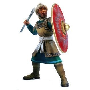 Hand Painted Schleich Ritter Foot soldier & Spear 70043 Play Figurine - German Specialty Imports llc