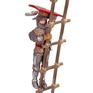 Hand Painted Schleich Ritter Foot soldier for ladder 70058 Play Figurine - German Specialty Imports llc